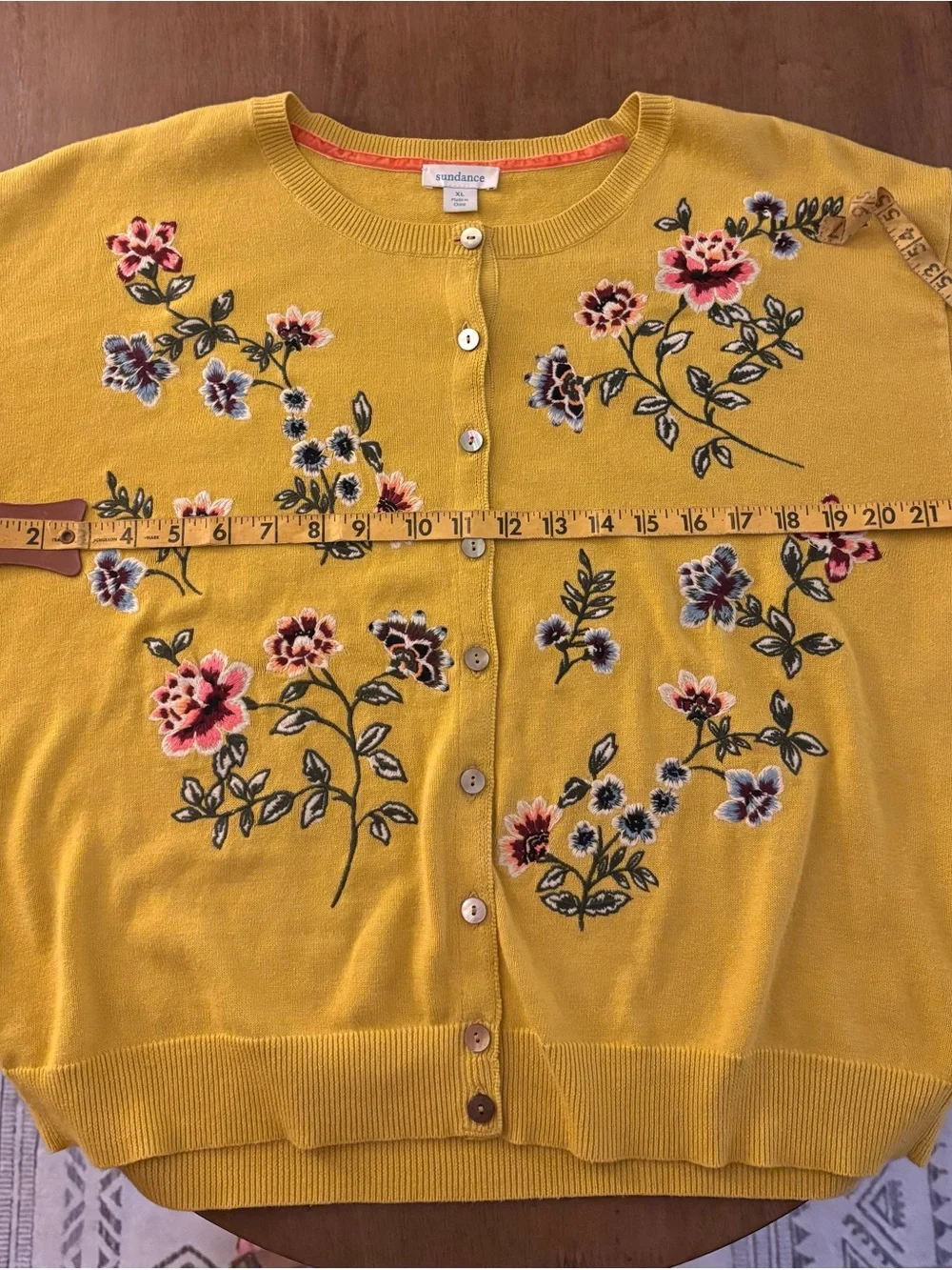 Sundance Goldenrod/Chartreuse Embroidered Cardigan